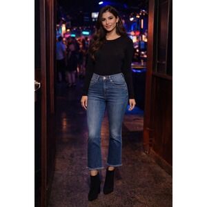 Veronica Beard Carly Kick Flare High Rise Jeans Sunrise Wash